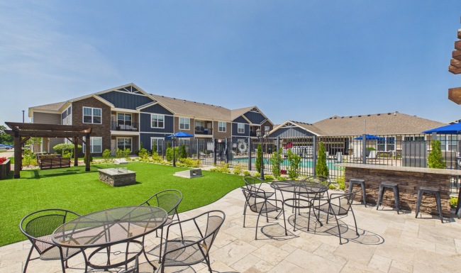 outdoor seating area